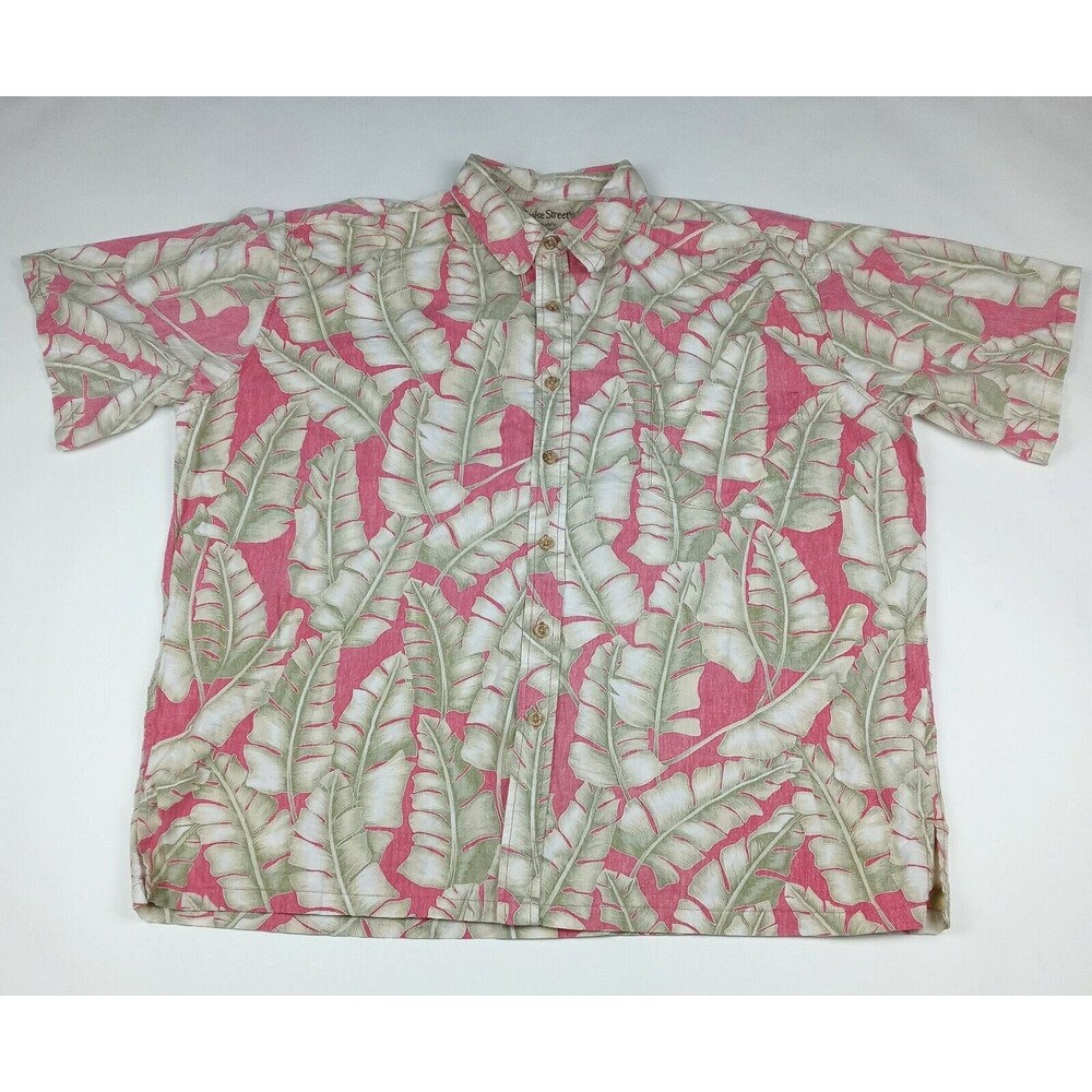 COOKE STREET Hawaiian Shirt Button Up Reverse Print Men's Size 2XL Tropical